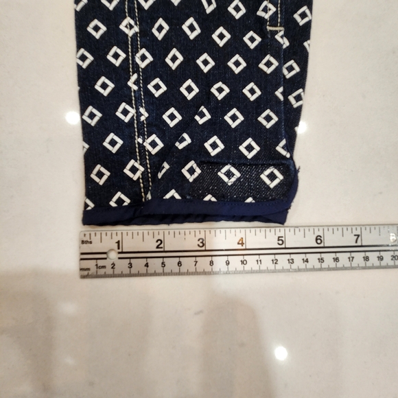 Goode Rider Full Seat Breaches Size 32R Blue Diamond All Over Print Stretch - Picture 14 of 16